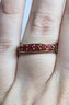 Sterling Silver 925 Red Stone Ring Size 9.25