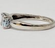 Effy 14k White Gold Aquamarine Ring Size 7.5