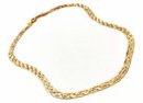 14k Aurafin Woven Two Tone Graduated Necklace