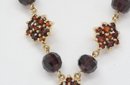 14K Garnet Lavalier Necklace