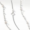 DAVID YURMAN Sterling Silver Pearl Quatrefoil Long Chain Necklace