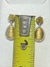 14k 1.70 Carat Yellow And White Diamond Earrings