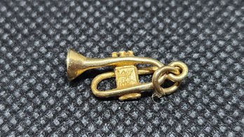 14k Vintage Trumpet Charm 1.15 Grams .75 Inch