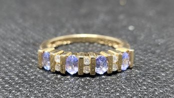 Alwand Vahan 14k Tanzanite Diamond Ring Size 7
