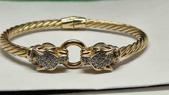 Sterling Silver Dyadema Panther Cable Bracelet