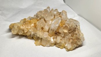 Large Natural Madagascan Golden Limonite Quartz Cluster