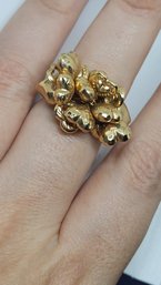 14k Heart Charm Ring Size 8.5