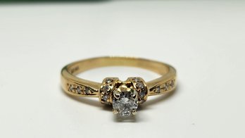 14k .25 Diamond Engagement Ring Size 8