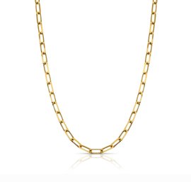 14k 20 Inch 3mm Paperclip Necklace
