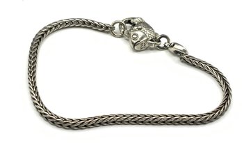 Trollbeads LAA 925 Sterling Silver Fish Lock 8 Foxtail Chain Bracelet