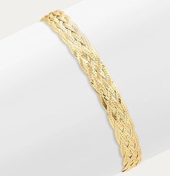 14k Yellow Gold Woven Bracelet (7.5 In) Approx 4 Grams