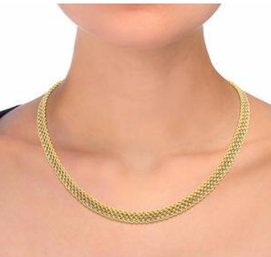 14kt Tri-Color Gold Rope Necklace 11.15 Grams 18 Inches Long