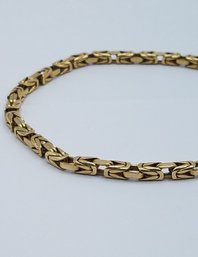 14k Solid Byzantine Bracelet 9 Inches Long