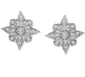 Bridal Diamond Suite 1/10CTTW Diamond IJ/I3 Earring Sterling Silver
