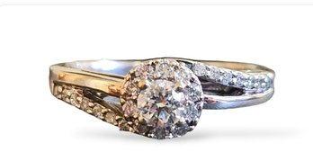 14k White Gold 1/3 Carat Diamond Engagement Ring