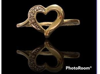 14k Diamond Heart Ring By Gabriel And Co