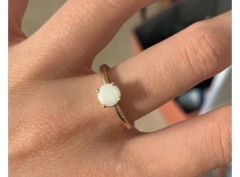 14k Rose Gold Opal Ring Size 5