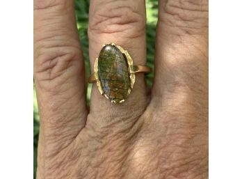 14k Dragon Scale Ammolite Doublet Ring  VERY RARE AND OLD!!