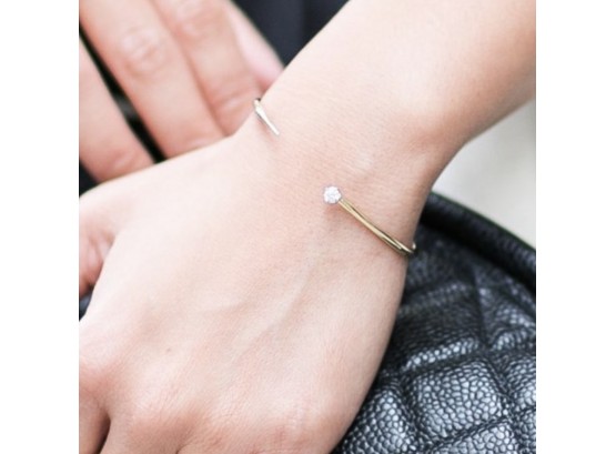 14k Diamond Cuff Bracelet By Andy Heart X Kat Kim Luxury Item