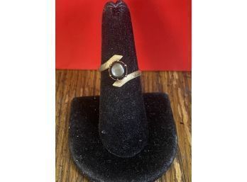18k Black Star Sapphire Bypass Ring