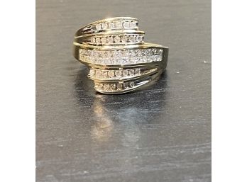14k Ring Vintage SNB Channel Set Diamond Ring