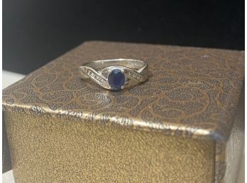 14k Frank Lau Genuine Sapphire And Diamond Ring
