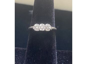 14k Ring White Gold Three Flower Diamond Ring 12 Cttw Zales Jst