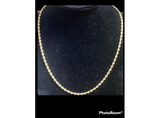 14k Michael Anthony Twisted Rope Necklace 17 Inches 11.45 Grams