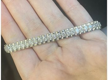 Sterling 925 CZ Bracelet 7.5 22 Grams