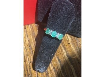 14k 1.75 Natural Colombian Emerald Diamond Ring Size 8.75