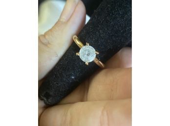 14k 1.37 Carat Solitaire Ring Size 7 With Appraisal $3,241