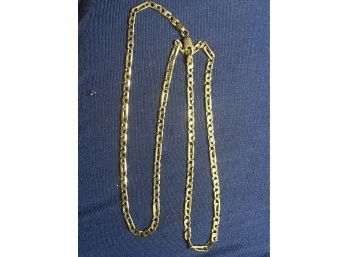 14k 20 Inch Fancy Figaro Link Necklace 13.95 Grams