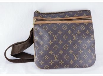 Louis Vuitton Pochette Bosphore Monogram  Brown Coated Canvas Cross Body Bag
