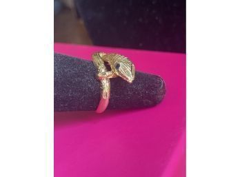 14k Sapphire Snake Ring Size 4.75 6.1g