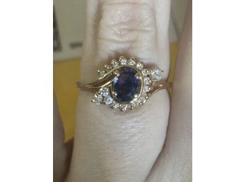 14k New Castle Sugar Loaf Sapphire Ring *second Chance Item!*