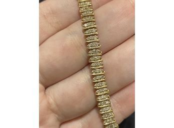 14k 3 Carat  Natural Diamond Bracelet 13.5 Grams