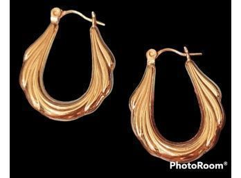 14k Vintage Hoop Earrings 2.25 Grams