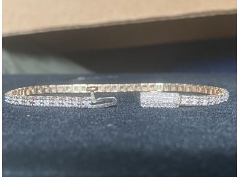 10k Designer Diamond Tennis Bracelet 7.5 1cttw Approx