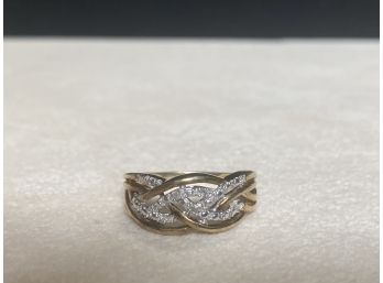 Sterling Gold Plated Diamond Ring