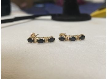 14k Sapphire Earrings