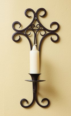 Candle Holder, Wrought Iron, Wall Candle Holder, Candlestick, Wall Decoration - Pair
