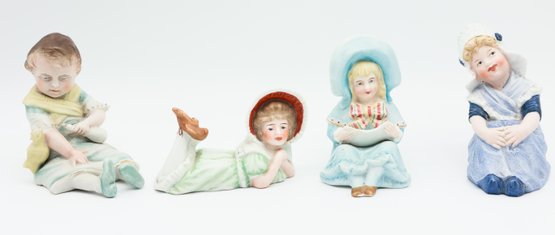 Antique German Bisque Figurines - 4 Total -  Gebruder Heubach (1)