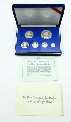 The Royal Coronation Jubilee PROOF SET OF THE BRITISH VIRGIN ISLAND, Certificate Of Authenticity Included