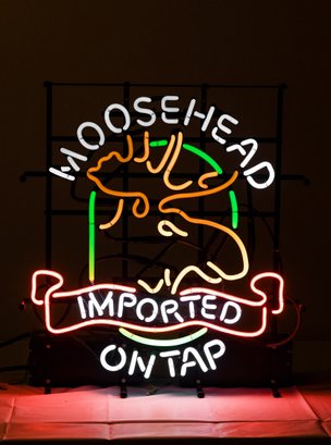 Vintage Moosehead Imported On Tap Advertising Neon Beer Sign - Please See All Photos