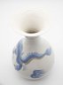 Vintage Lladro Porcelain Blue Chinese Dragon Pear Shaped Vase Retired - Rare