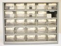 Vintage 25 Drawer Plastic Storage Small Parts Organizer Cabinet - 1 Drawer Missing