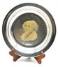 John Adams Plate, White House Historical Association, Solid Sterling Silver Inlaid W/ 24kt Gold