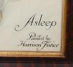 Vintage Harrison Fisher Asleep Variety Art Print  Framed