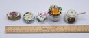 Lot Of Assorted Vintage Trinket Boxes & Pill Boxes
