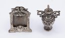 Sterling Silver - Urn Form Perfume Bottle Pendant & Ornate Frame & Both Stamped 925